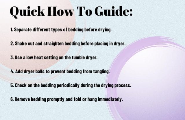 prevent bedding tangling in the tumble dryer swt - How to Stop Bedding Tangling in the Tumble Dryer