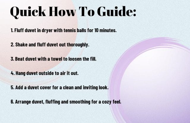 fluffing your duvet for maximum comfort - How to Make Your Duvet Fluffy and Inviting