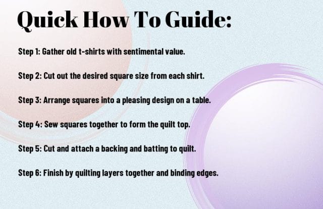 making a tshirt quilt stepbystep guide aid - How to Make a Quilt Out of T-Shirts - Step-by-Step Guide