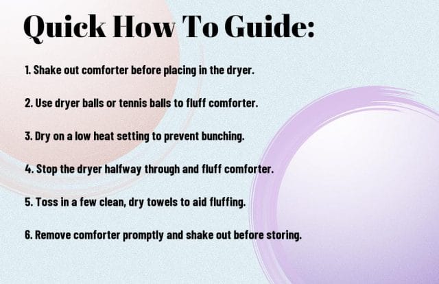 prevent comforter bunching in dryer tips - How to Prevent Your Comforter from Bunching in the Dryer